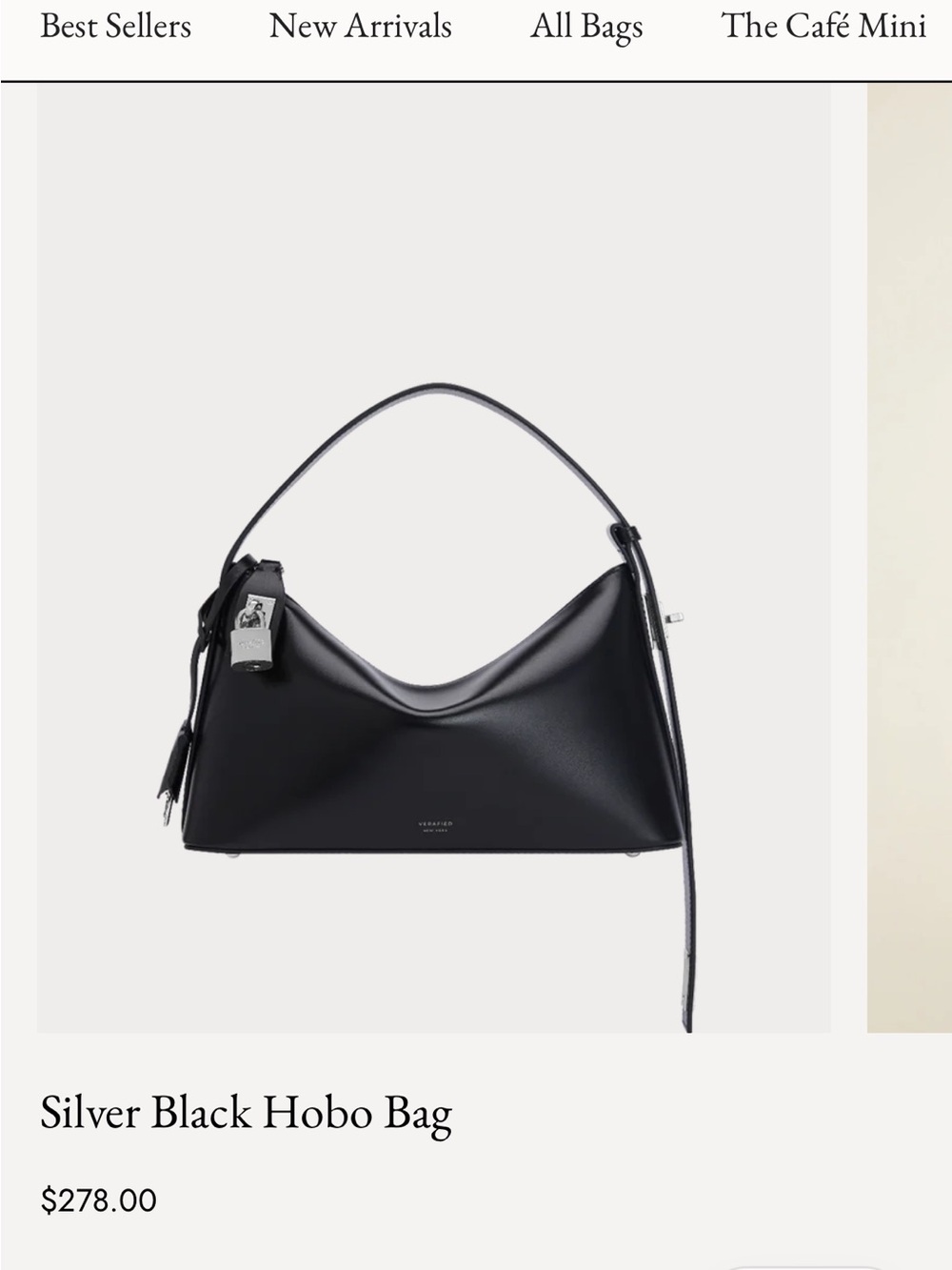 Verified NY black and silver hobo bag - Picture 6 of 11